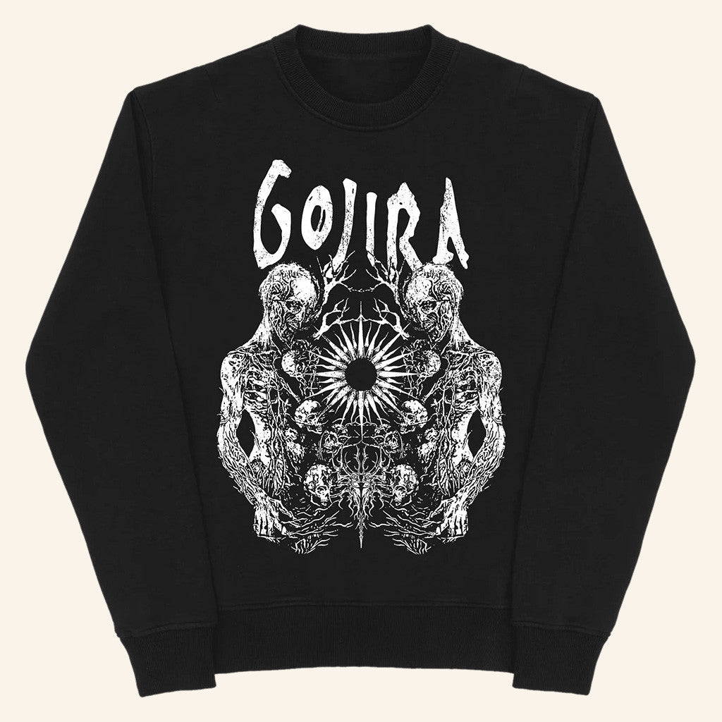 Gojira Merch Twin Skull Crewneck Sweatshirt Birthday Gifts For Music Fans - Lilybirchmarket