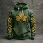 Golden Shamrock Design Hoodie St Patrick's Day 2026 Hooded Sweatshirt Gift Idea - Lilybirchmarket