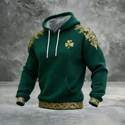 Golden Shamrock St Patrick's Day Hoodie St Patrick's Day Hooded Sweatshirt Gift Ideas - Lilybirchmarket