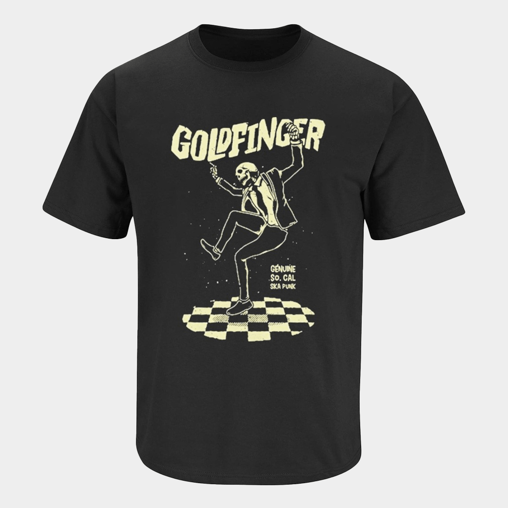 Goldfinger Genuine SoCal Ska Punk Skank Skeleton T-Shirt Goldfinger Merch Gifts For Rock Lovers - Lily Birch Market