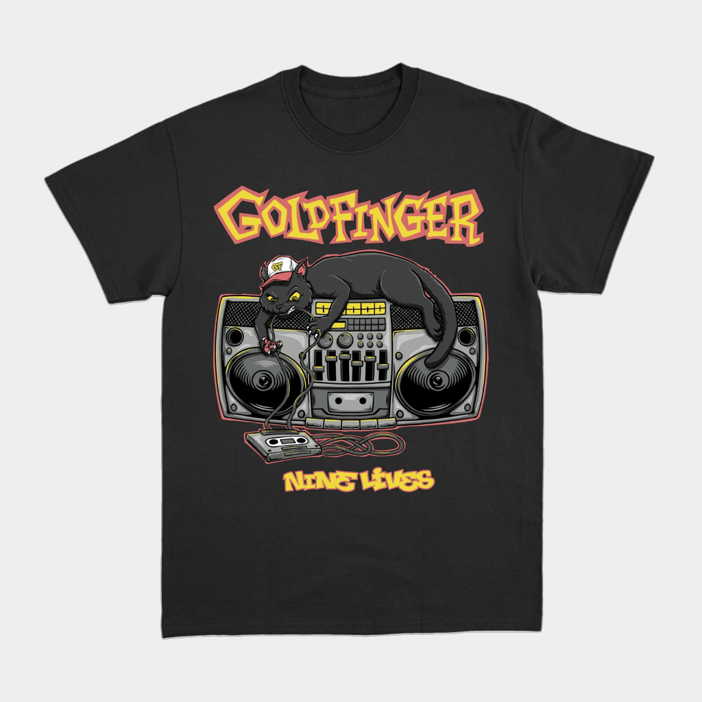 Goldfinger Lives Cat DJ T-Shirt Goldfinger Merch Best Gifts For Rock Music Lovers - Lily Birch Market