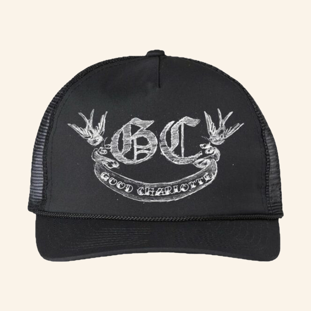 Good Charlotte Merch Reimagined ST 25Th Anniversary Trucker Hat Gifts For Rock Lovers - Lilybirchmarket