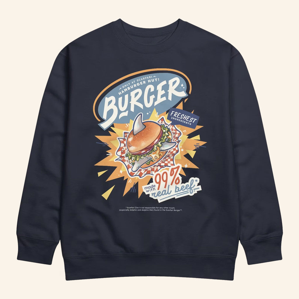 GoodTimesWithScar Merch Scarfari Burger Sweatshirt Birthday Gift Ideas For Him - Lilybirchmarket