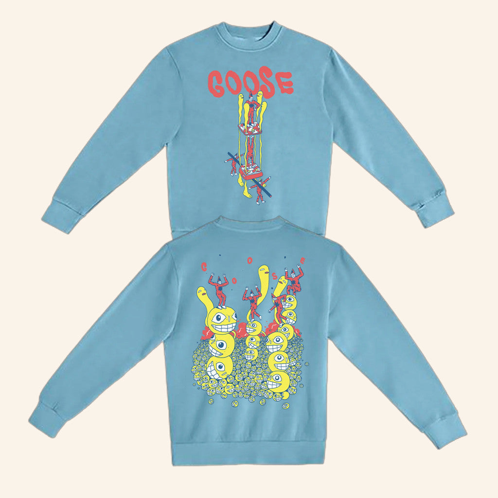 Goose The Band Merch Smiley Heads Crewneck Sweatshirt Music Lover Gift Ideas For Him - Lilybirchmarket