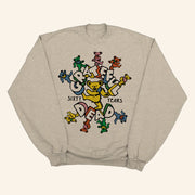 Grateful Dead Merch 60th Marching Bears Crewneck Sweatshirt Gift Ideas For Music Lovers - Lilybirchmarket