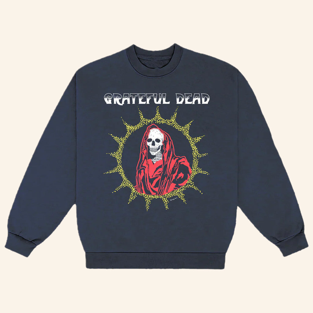 Grateful Dead Merch Hooded Desert Skelly Crewneck Sweatshirt Christmas Gifts For Dad - Lilybirchmarket