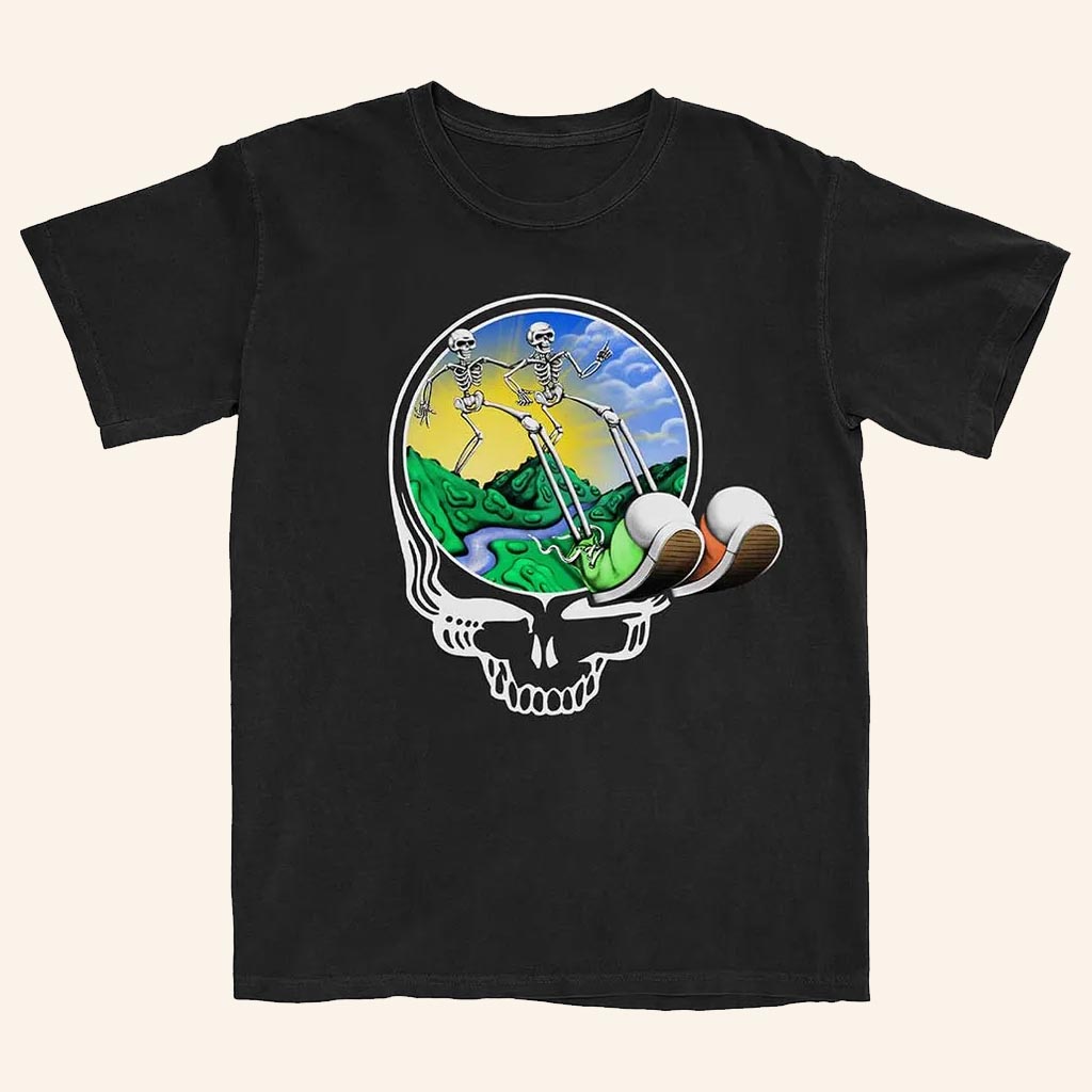 Grateful Dead Merch Skeles Stepping T-Shirt Best Gifts For Rock Music Lovers - Lily Birch Market