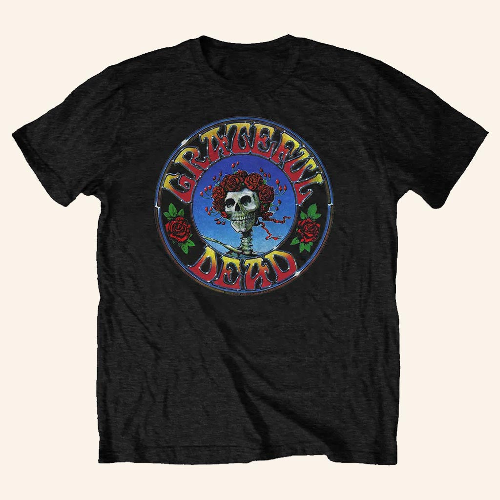 Grateful Dead Merch Skull And Roses Logo T-Shirt Gift Ideas For Rock Music Lovers - Lily Birch Market