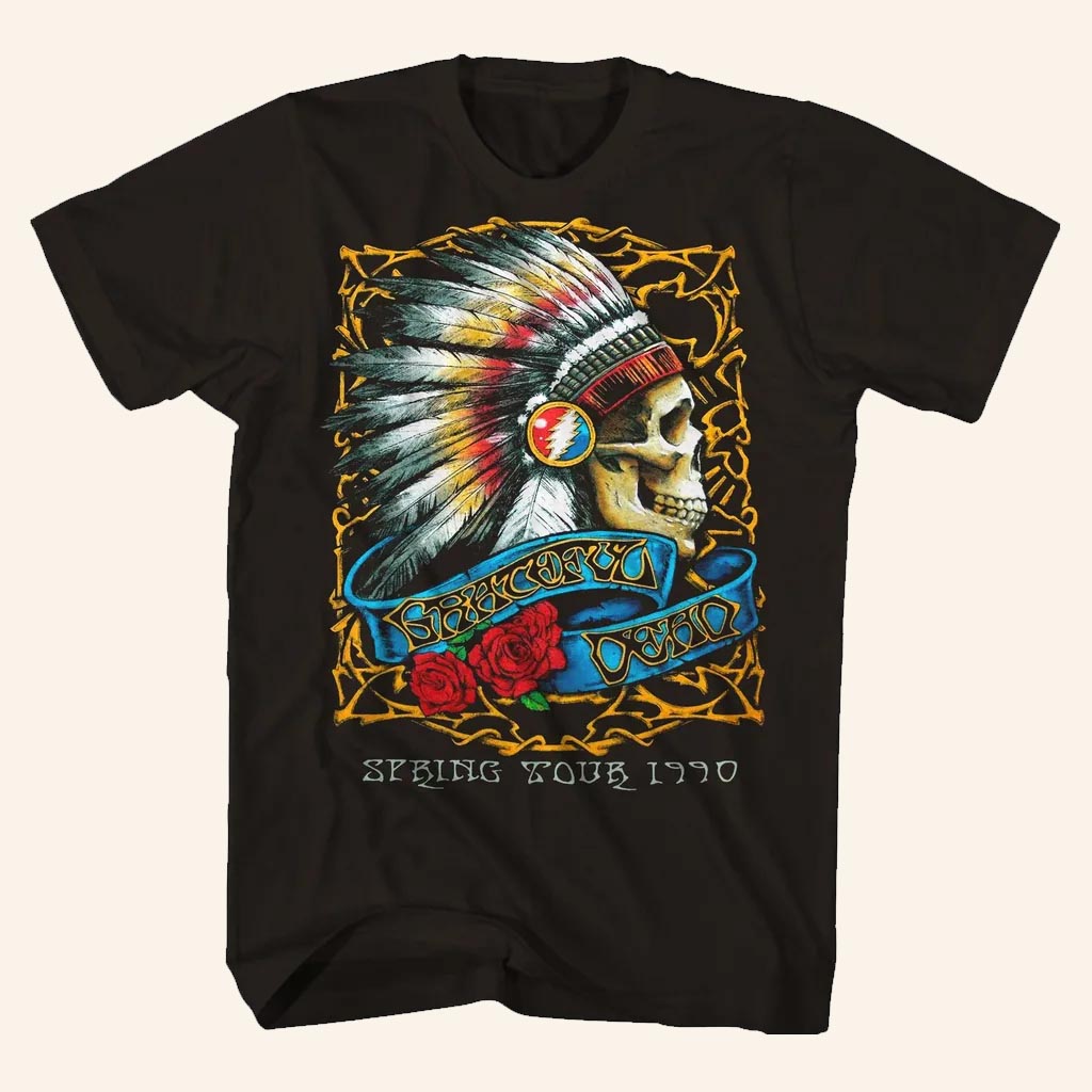 Grateful Dead Merch Spring Tour '90 T-Shirt Best Gifts For Rock Music Lovers - Lily Birch Market