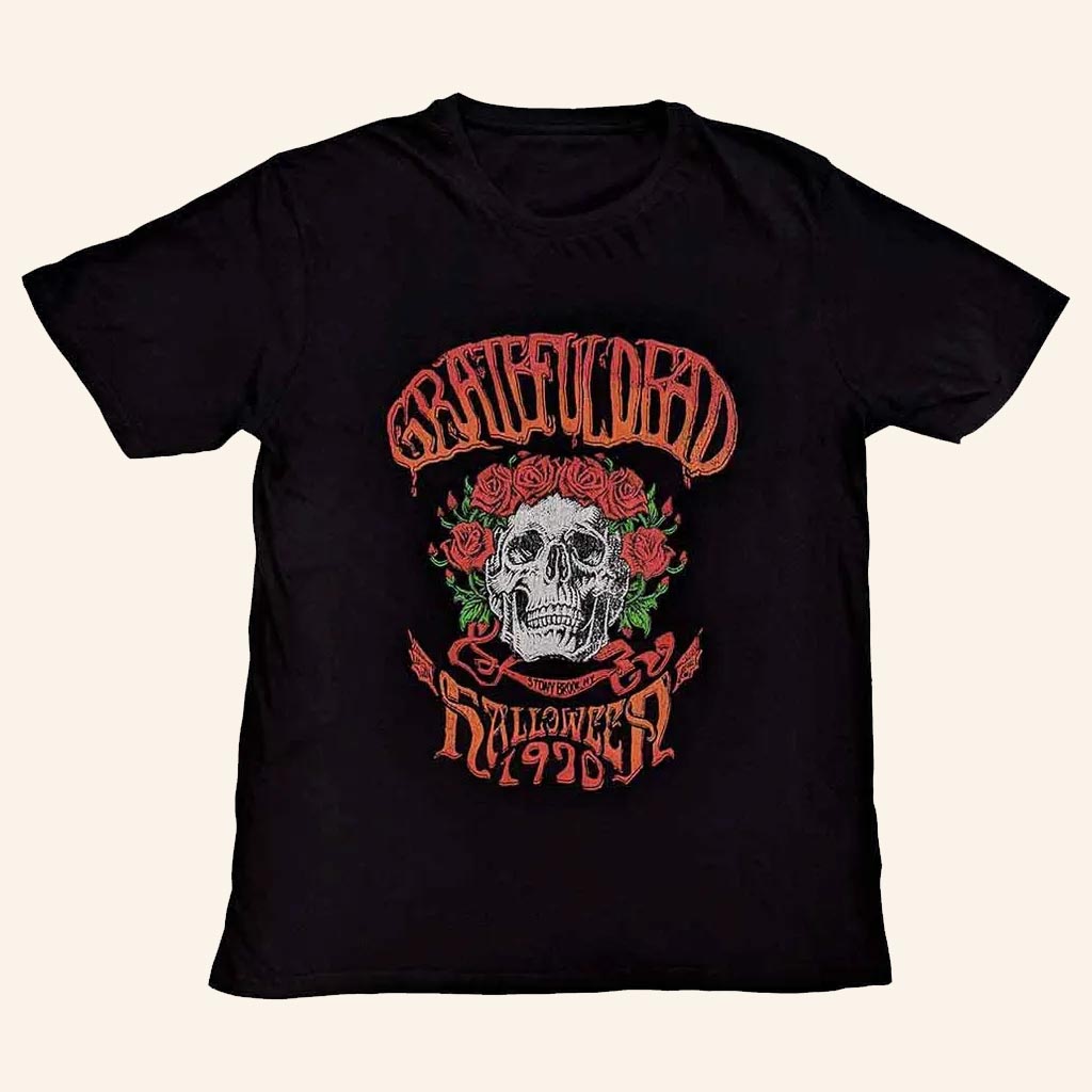 Grateful Dead Merch Stony Brook Skull T-Shirt Gift Ideas For Rock Lovers - Lily Birch Market
