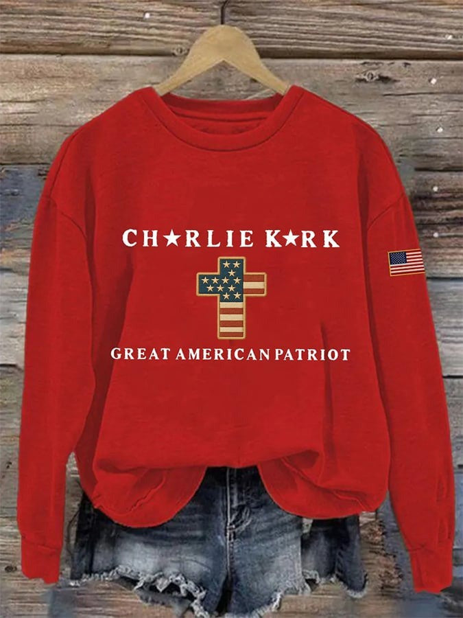 Great American Patriot Charlie Kirk Sweatshirt RIP Charlie Kirk Merch Gifts For Trump Fan - Lilybirchmarket