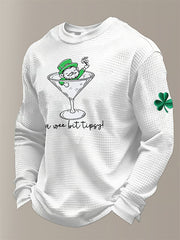  Green St Patrick's Day A Wee Bit Tipsy Long Sleeve Shirt Irish Theme Gift Ideas - TradiViet