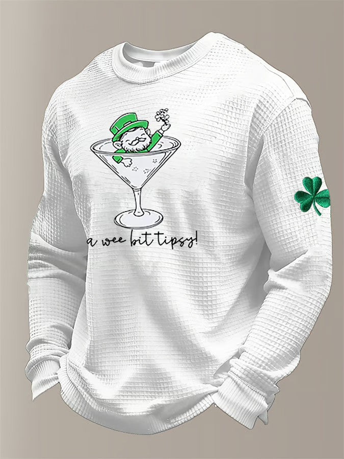  Green St Patrick's Day A Wee Bit Tipsy Long Sleeve Shirt Irish Theme Gift Ideas - TradiViet