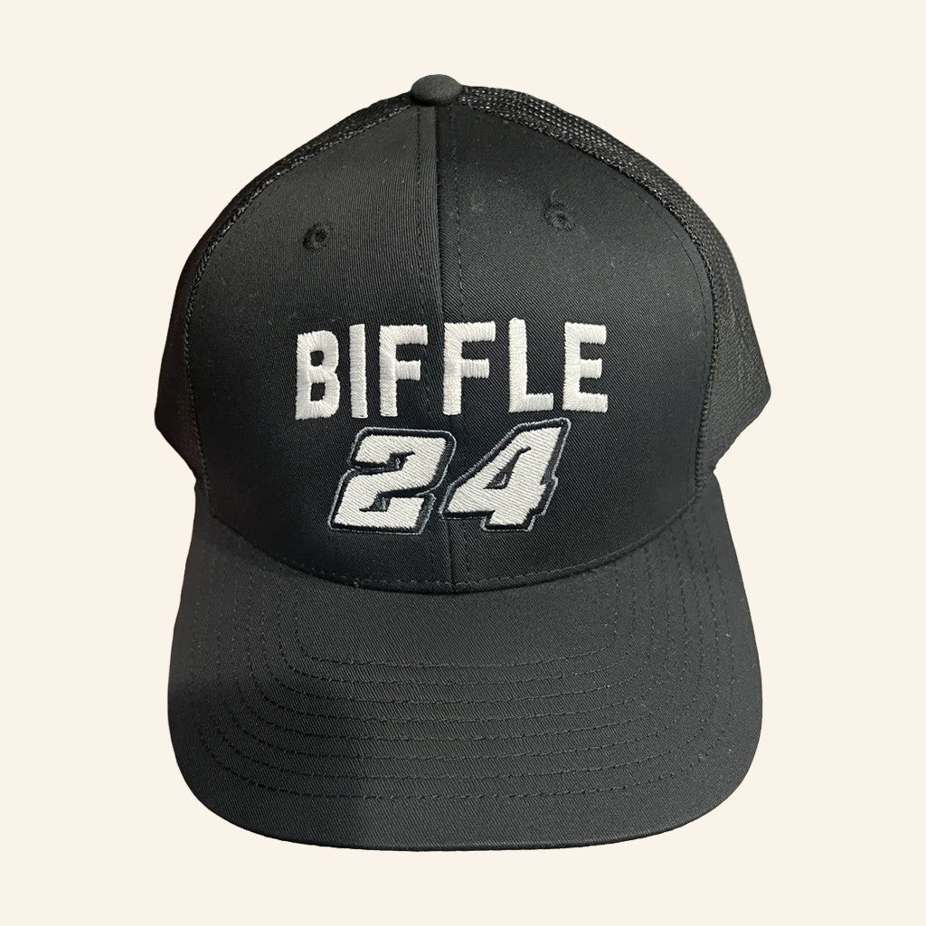 Greg Biffle Merch Biffle 24 Snapback Trucker Hat Embroidered Gifts For Race Car Lovers - Lilybirchmarket