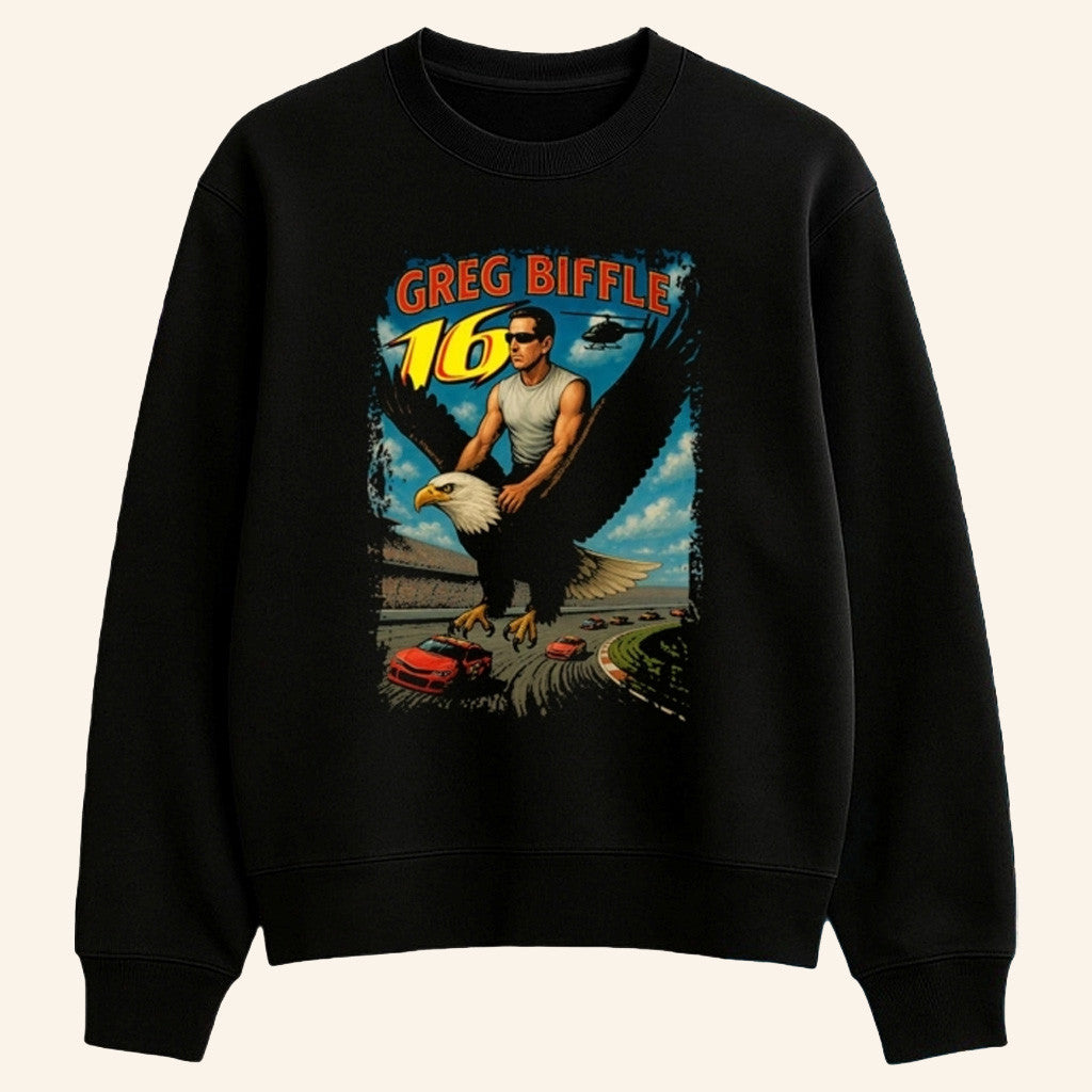 Greg Biffle Merch Greg Biffle Freedom 500 Eagle Sweatshirt Greg Biffle 16 Sweatshirt Gifts - Lilybirchmarket