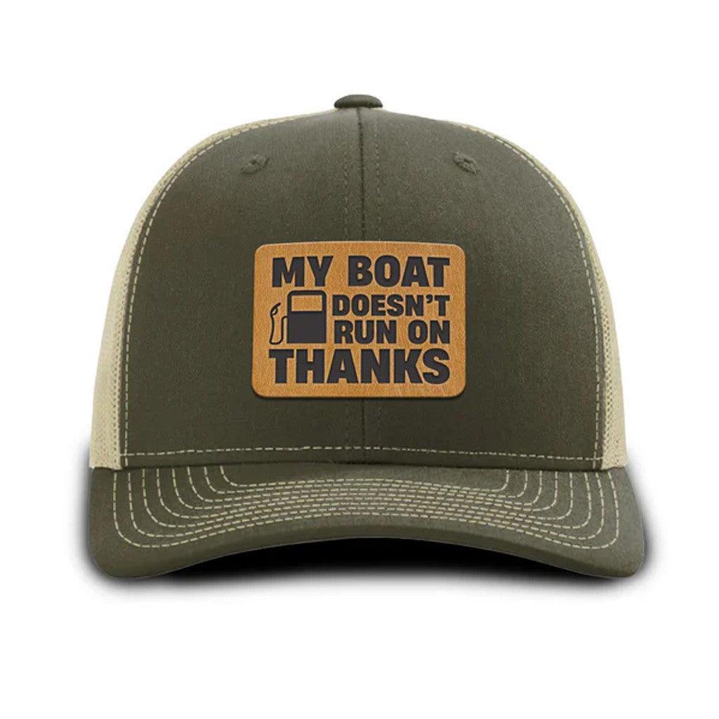 Greg Biffle Merch My Boat Doesn't Run On Thanks Trucker Hat Gifts For Friends - Lilybirchmarket
