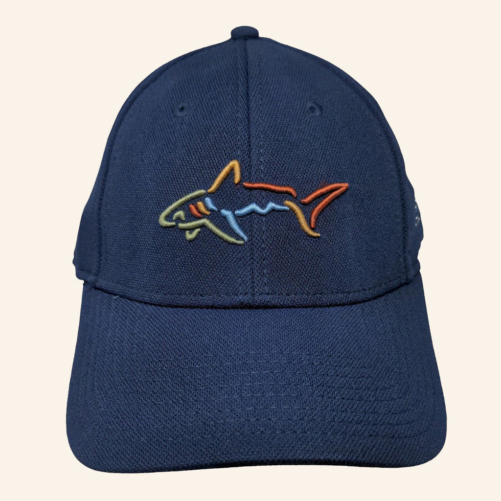 Greg Norman Hat Navy Embroidered Shark Logo Cap Gifts For Him - Lilybirchmarket