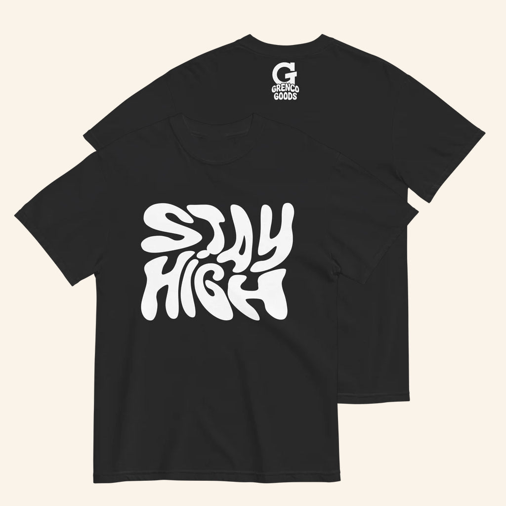 Grenco Goods Merch Stay High Black T-Shirt Birthday Gift Ideas For Him - Lily Birch Market