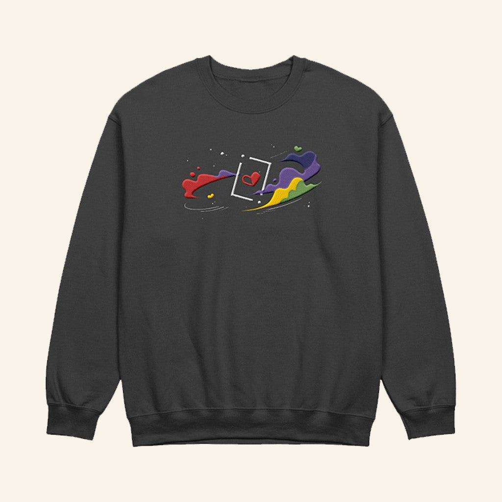Grian Merch Space And Hearts Crewneck Sweatshirt Gifts For Friends - Lilybirchmarket