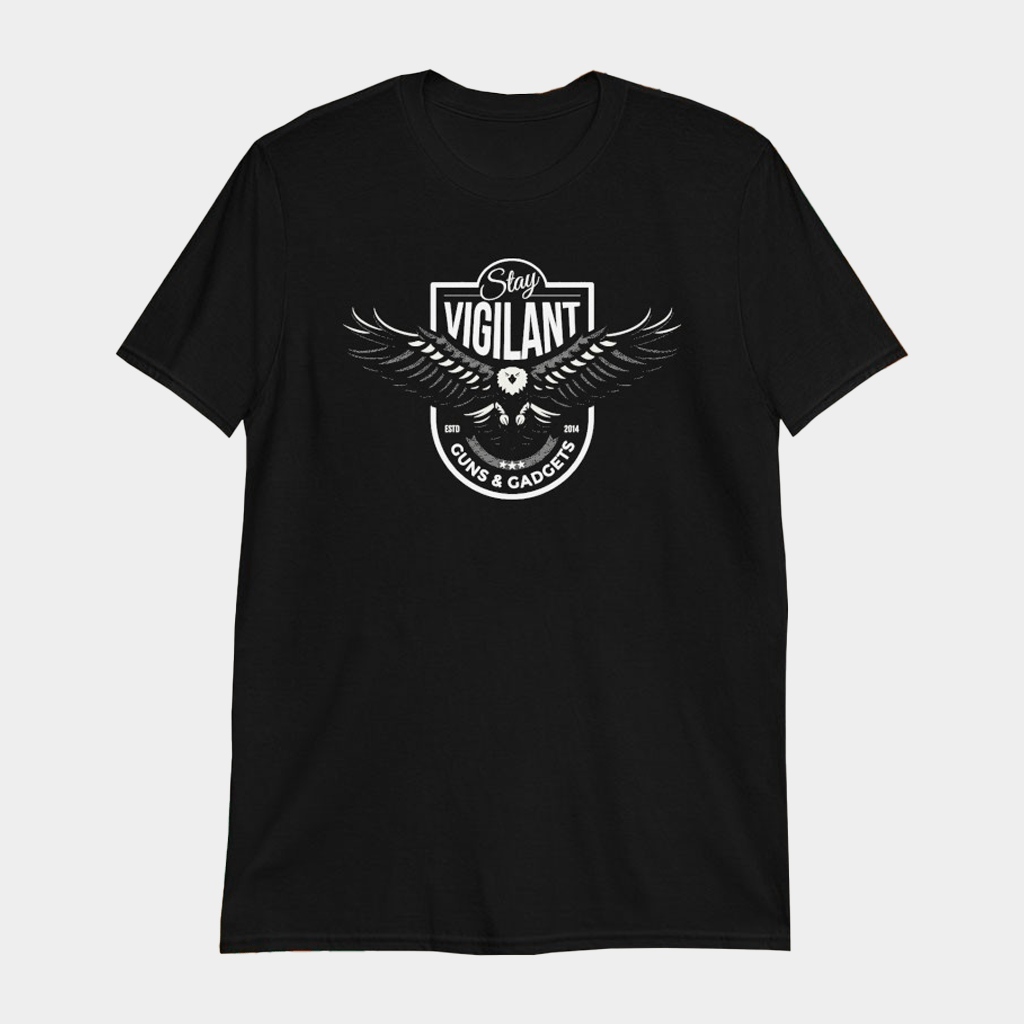 Guns And Gadgets Stay Vigilant Est 2014 Eagle T-Shirt Best Gifts For Dad - Lily Birch Market