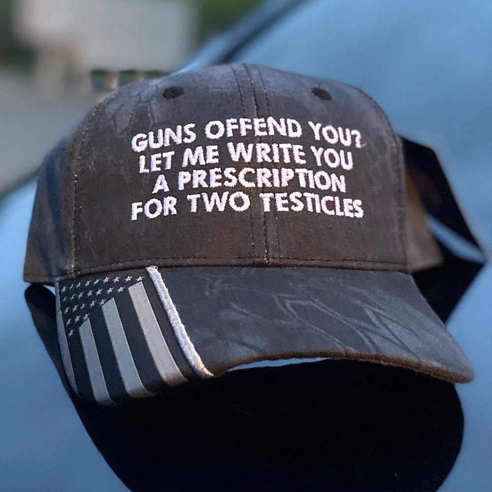 Guns Offend You Let Me Write You A Prescription Embroidered Camo Hat Pro Gun Rights Hat - Lilybirchmarket