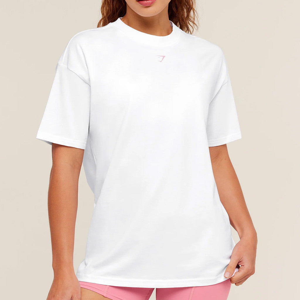 Gymshark Merch Just Peachy Graphic White T-Shirt Gifts Ideas For Besties - Lily Birch Market