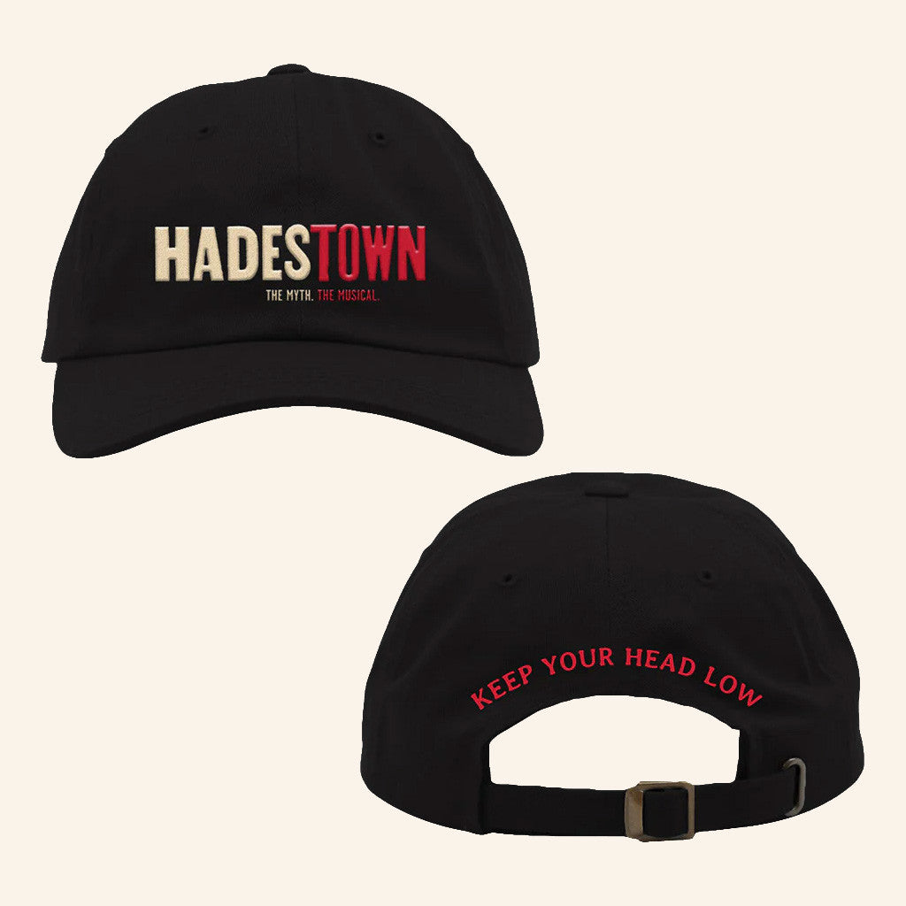 Hadestown Merch Hadestown Logo Hat Embroidered Keep Your Head Low Hat Gifts For Husband - Lilybirchmarket