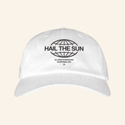 Hail The Sun Merch White Globe Embroidered Hat Music Lover Gifts For Him - Lilybirchmarket