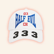Half Evil CO Merch White 03 Half Evil Hat Embroidered Gifts For Dudes - Lilybirchmarket