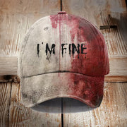 Halloween Blood Bloody I'm Fine Hat Scary Hat Gifts For Halloween - Lilybirchmarket