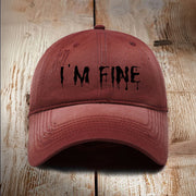 Halloween Bloody I'm Fine Hat Scary Horror Halloween Hat Gifts For Husband - Lilybirchmarket