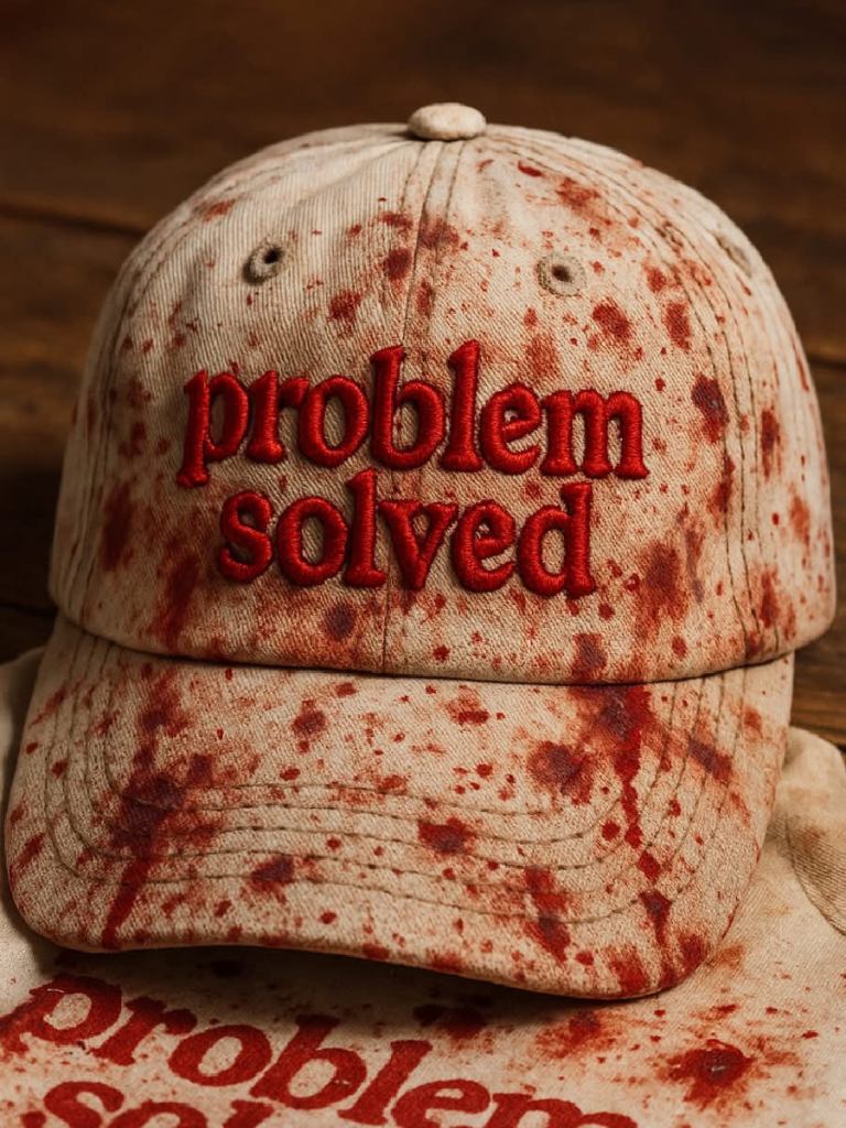 Halloween Bloody Problem Solved Hat Horror Scary Hat Gifts For Halloween - Lilybirchmarket