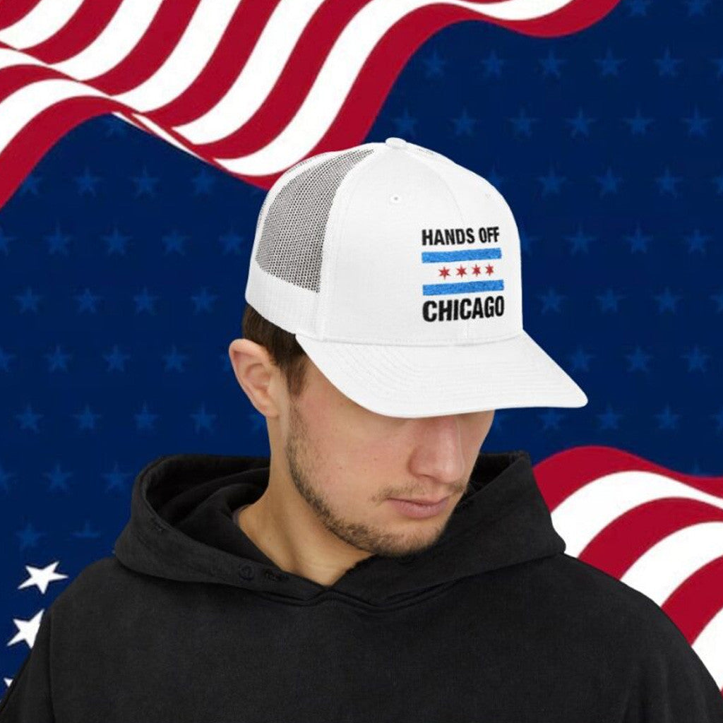 Hands Off Chicago Trucker Hat - Lilybirchmarket