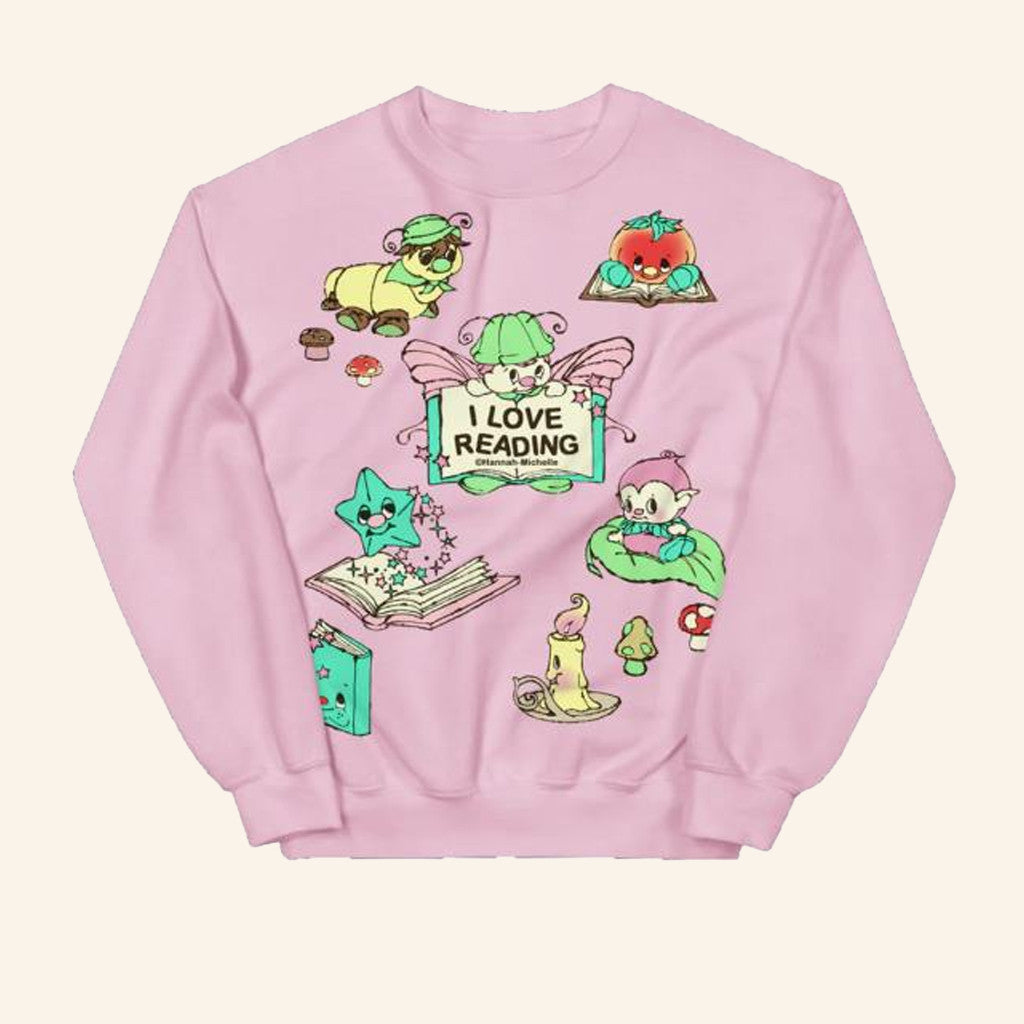 Hannah Michelle Merch I Love Reading Sweatshirt Gift Ideas For Sister - Lilybirchmarket