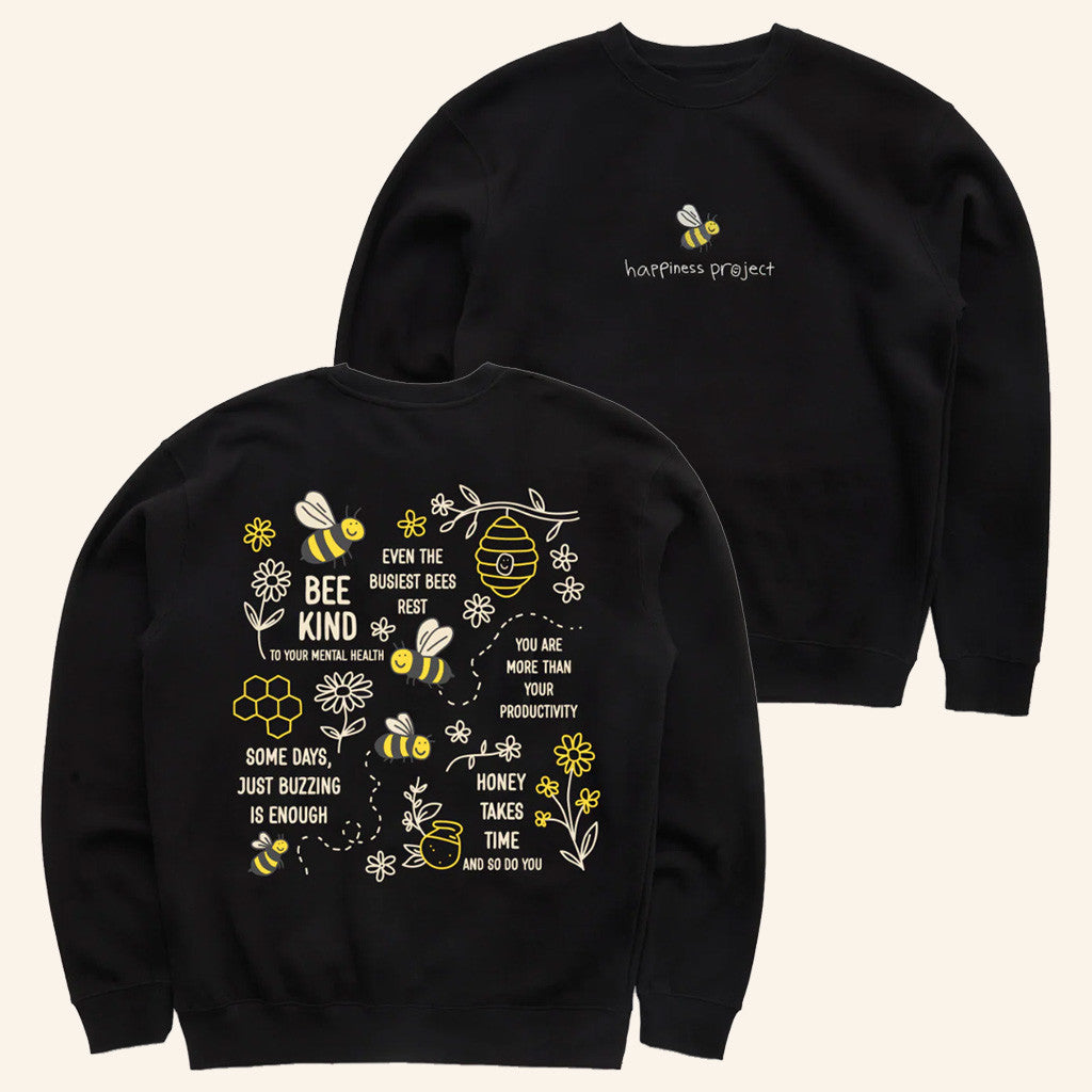 Happiness Project Merch Be Kind Crewneck Sweatshirt Gifts For Besties - Lilybirchmarket