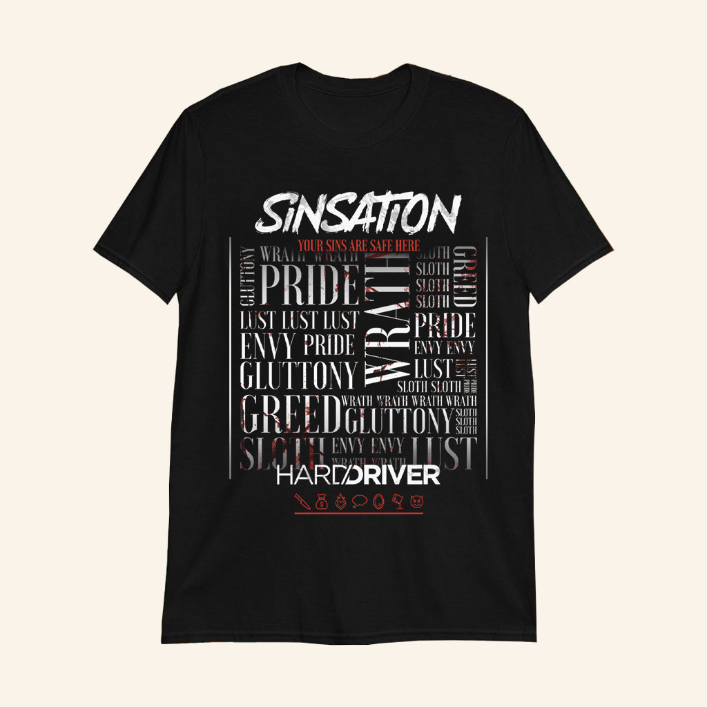 Hard Driver Sinsation Your Sins Are Safe Here T-Shirt Hard Driver Merch Gifts For Music Fans - Lily Birch Market