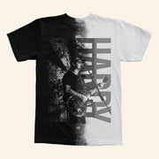 Hardy Merch Black And White Split T-Shirt Gift Ideas For Music Lovers - Lily Birch Market