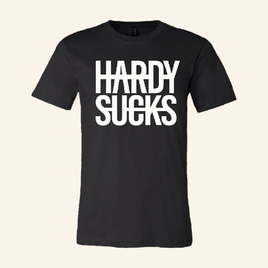 Hardy Merch Hardy Sucks Black T-Shirt Gift Ideas For Music Lovers - Lily Birch Market