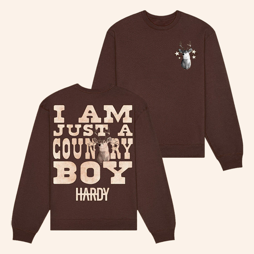 Hardy Merch I Am Just a Country Boy Sweatshirt Presents For Music Lovers - Lilybirchmarket