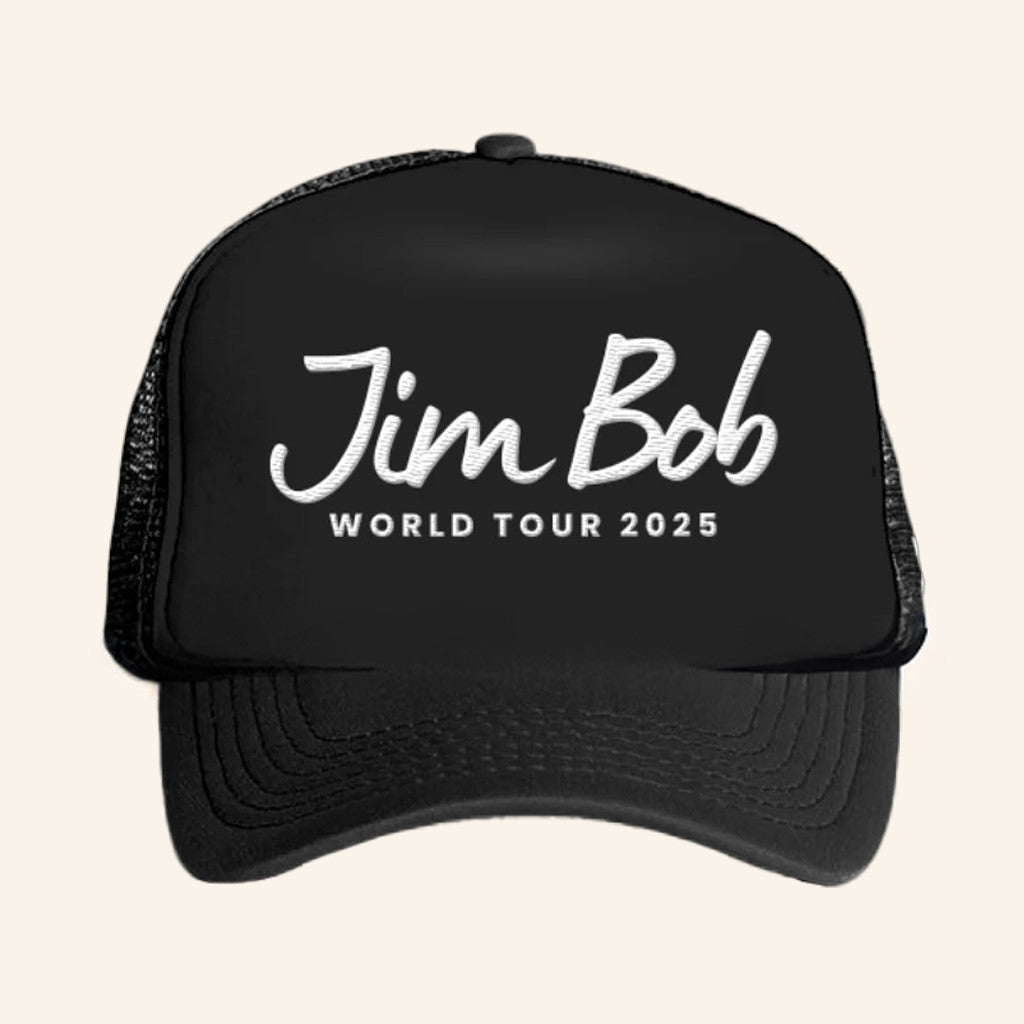 Hardy Merch Jim Bob World Tour Trucker Hat Embroidered Christmas Presents For Him - Lilybirchmarket