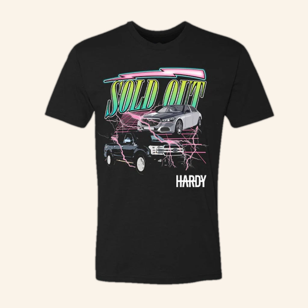Hardy Merch Sold Out Car Black T-Shirt Best Gifts For Music Lovers - Lily Birch Market