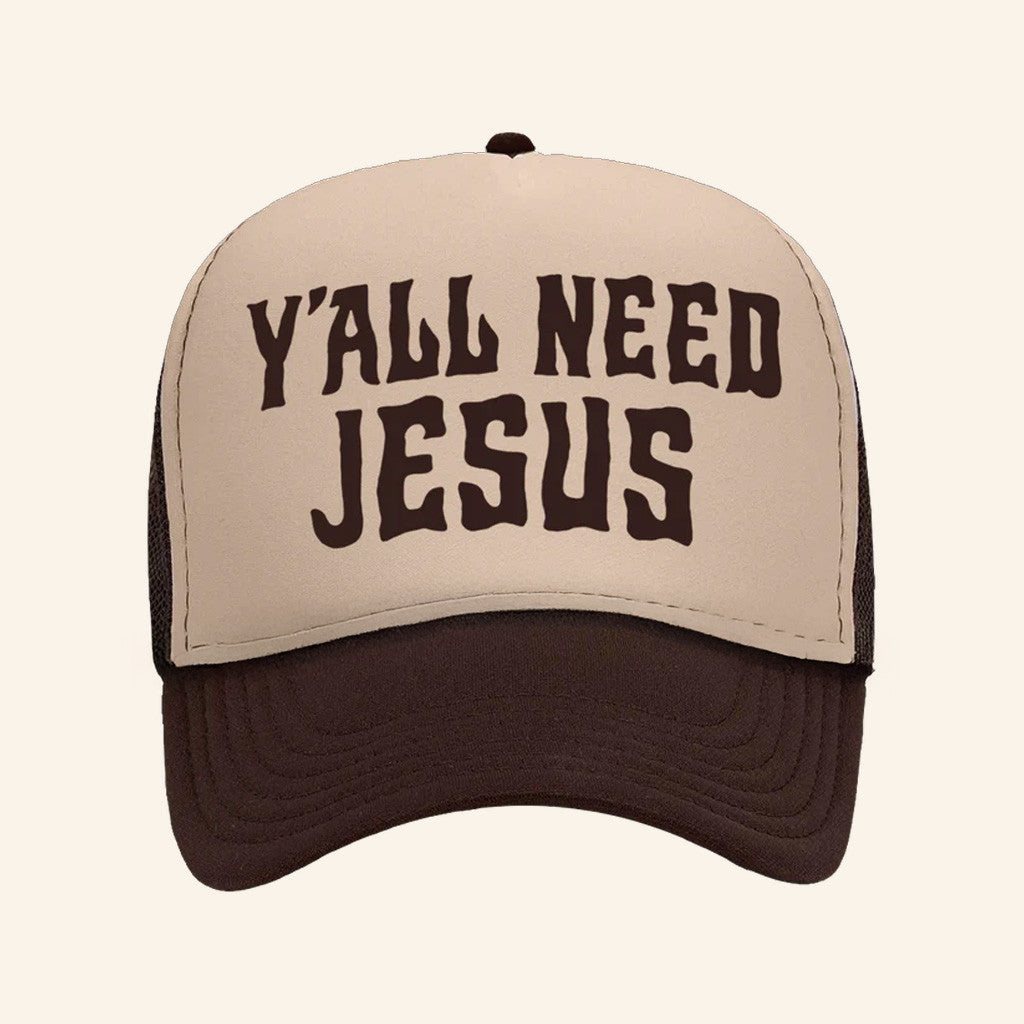 Hardy Merch Y'all Need Jesus Trucker Hat Gifts Ideas For Christian - Lilybirchmarket