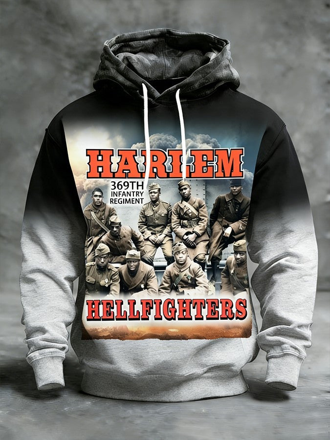 Harlem Hellfighters 369th Infantry Regiment Hoodie Military Honor Black History Month Apparel - Lilybirchmarket