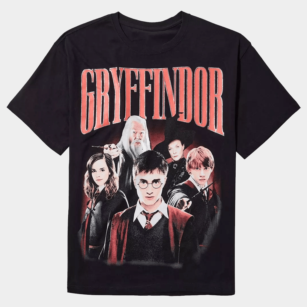 Harry Potter Merch Harry Potter Gryffindor Collage Boyfriend Fit Girls T-Shirt Gifts For Friend - Lily Birch Market