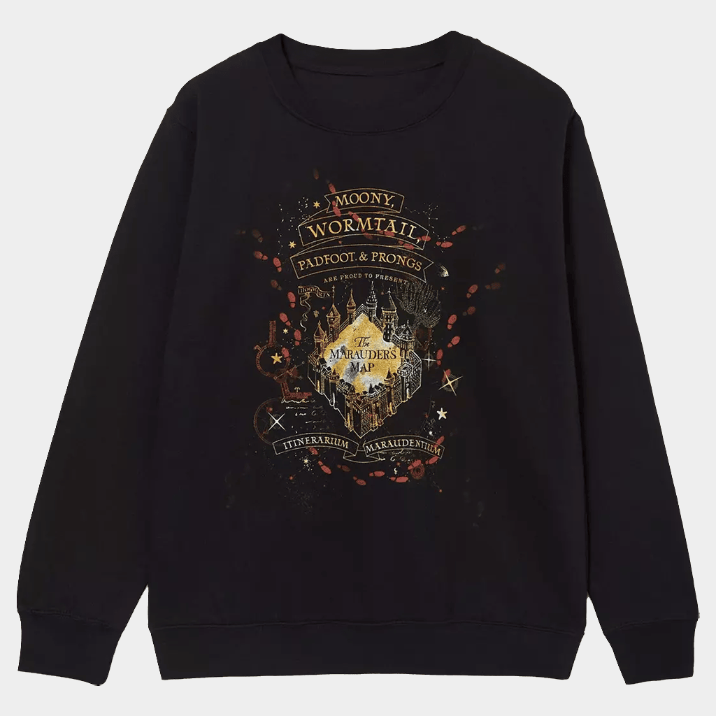 Harry Potter Merch Harry Potter Marauder's Map Sweatshirt Birthday Gift For Sister - Lilybirchmarket