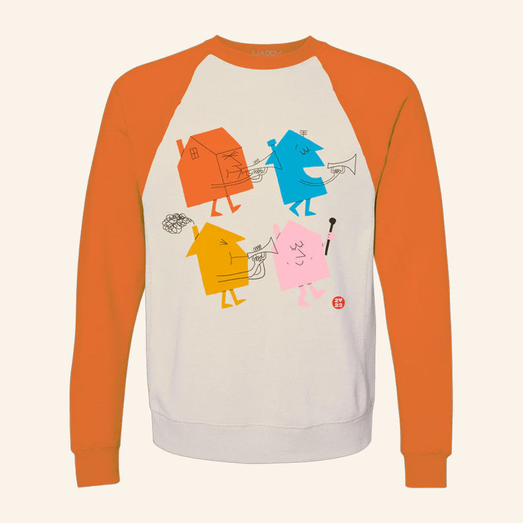 Harry Styles Merch 4 Houses Raglan Sweatshirt Best Gifts For Music Lovers - Lilybirchmarket