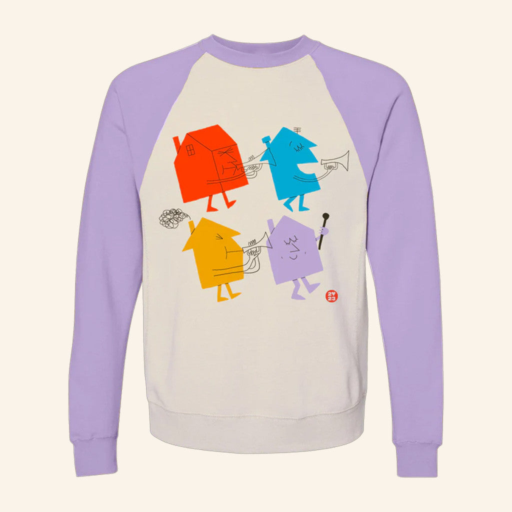 Harry Styles Merch 4 Houses Raglan Sweatshirt Cool Gifts For Music Lovers - Lilybirchmarket