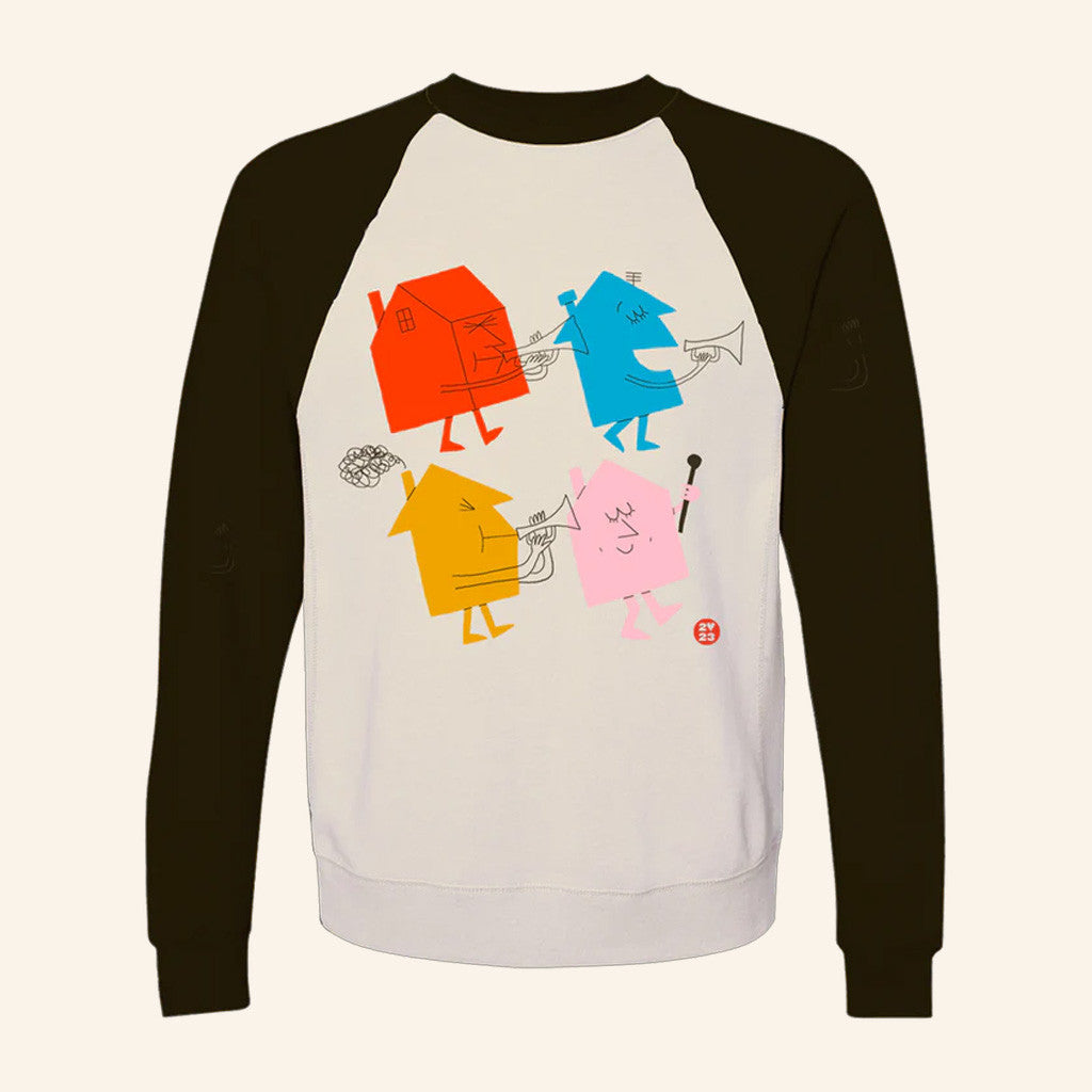 Harry Styles Merch 4 Houses Raglan Sweatshirt Unique Gifts For Music Lovers - Lilybirchmarket