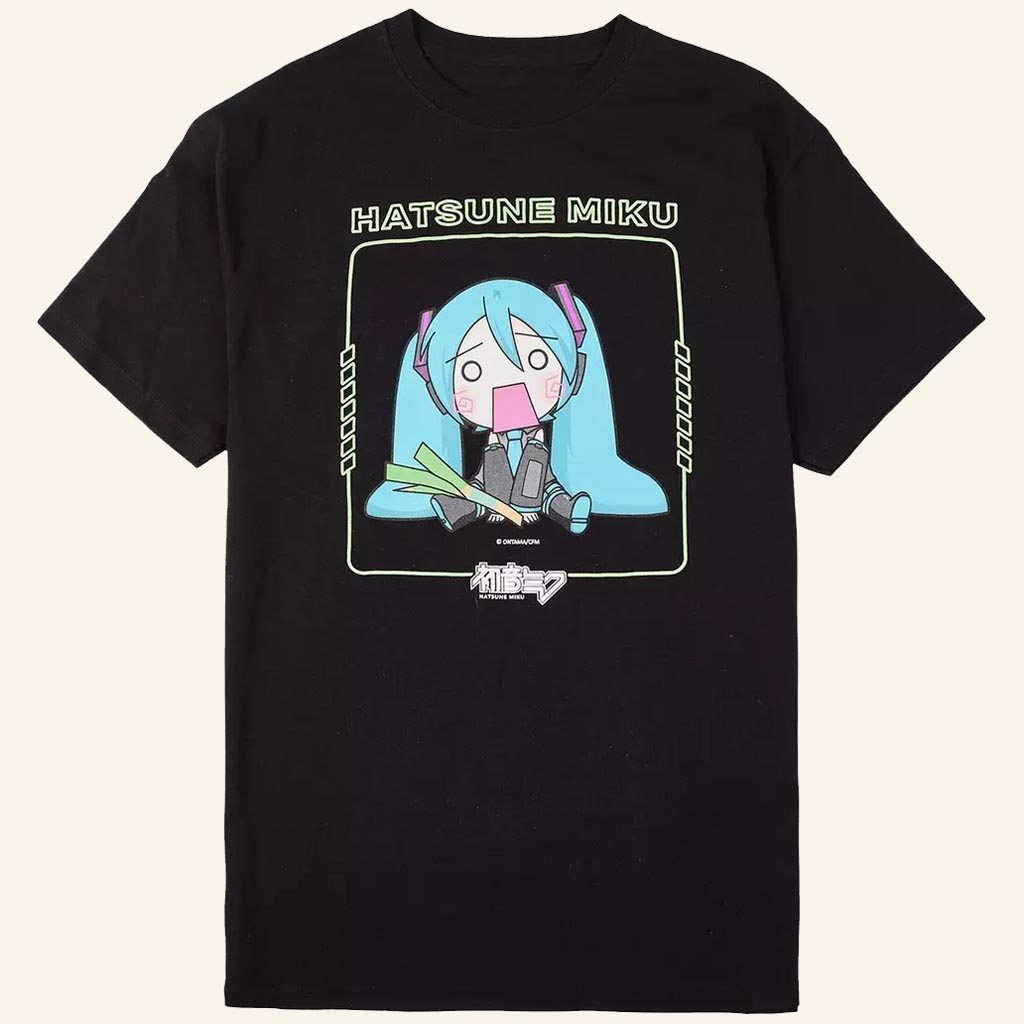 Hatsune Miku Merch Hachune Leek Girls T-Shirt Present Ideas For Besties - Lily Birch Market