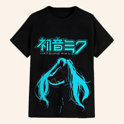 Hatsune Miku Merch Hatsune Miku T-Shirt Black Gifts For Boyfriend - Lily Birch Market